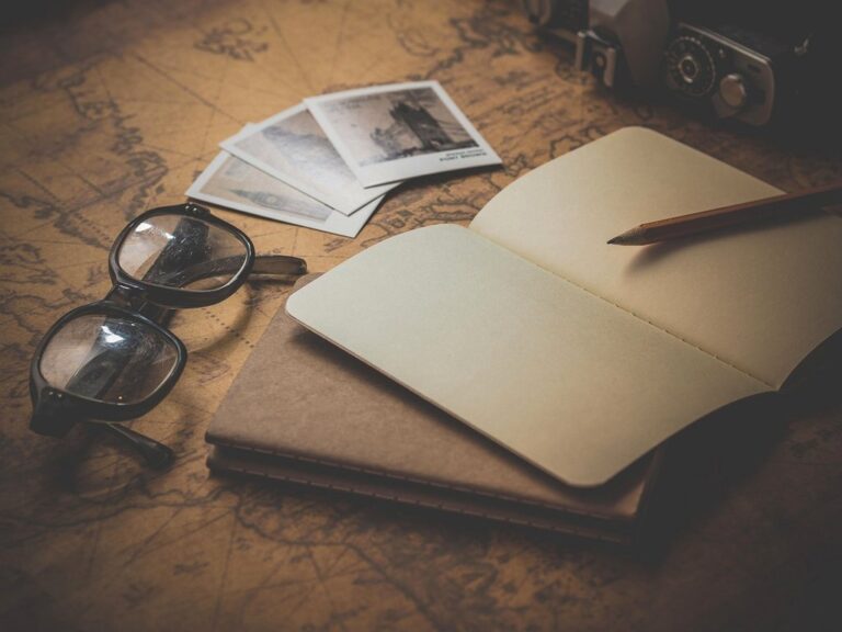 notepad glasses travel planning page notes paper vacation trip desk photographs write concept old retro antique vintage classic travel travel travel travel travel planning paper write vintage