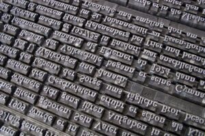 writing lead set letterpress gutenberg letters brief case typography high pressure set of quantities rows set words language writing words words words language language language language language