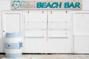 beach bar beach vacations summer leisure time relax closed belgium nature de haan quitting time summer holidays barrel white