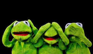 kermit not hear not see not speak funny frogs stuffed toys plush plush toys stuffed animals green soft toy funny funny funny funny funny
