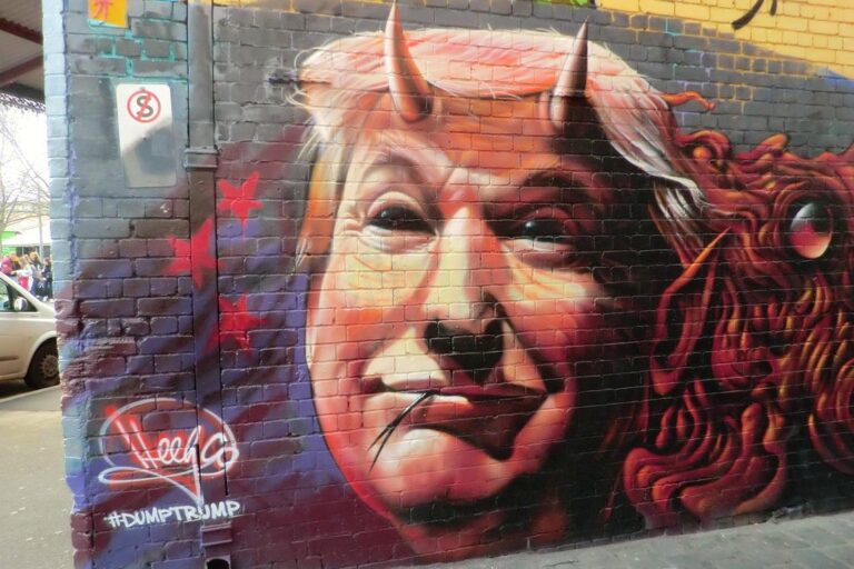 graffiti trump melbourne australia trump trump trump trump trump